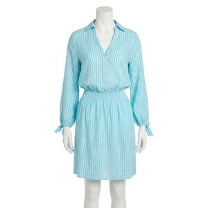 aldena ruffle sleeve cotton dress Lilly Pulitzer Aldena Ruffle Sleeve Cotton Dress Soleil Pink Good Hare Day  - Siz